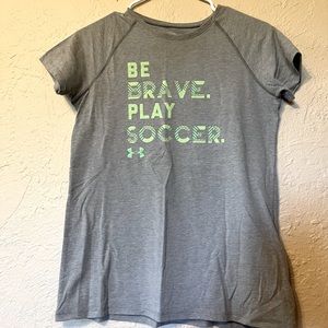 Girls under armor soccer shirt